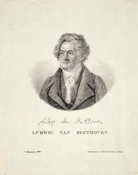 Ludwig van Beethoven (1770-1827) Engraved by C.F. Klinkicht
