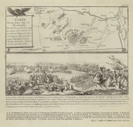 Map and Illustration Showing the Battle of Rymnik