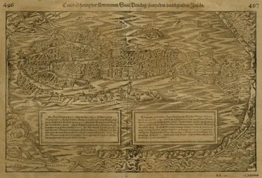 Map of Venice, by Sebastian Munster published in Basel, c.1560