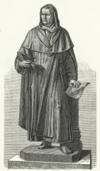 Monument to the German Saint Albertus Magnus at his birthplace of Lauingen, Bavaria