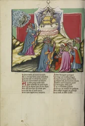 Moses and the Ark of the Covenant from Weltchronik Ms 33 fol.89v