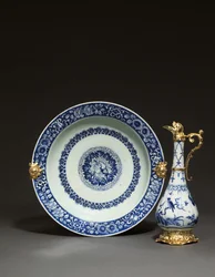 Mounted Chinese ewer and dish, Augsburg, c.1655-60