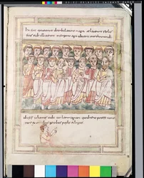 Group of Seventeen Men, from the Apocalypse de Valenciennes