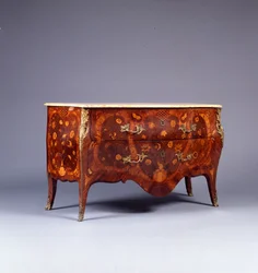 One of a pair of marquetry and parquetry commodes, c.1765