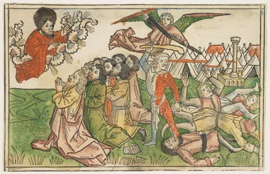 People of Israel Punished for Worshipping False Gods in around 1478, from The Koberger Bible, Nuremberg, 1483