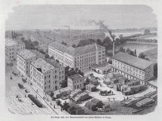 Piano Factory of Julius Bluethner, Leipzig, Germany