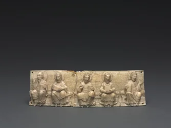 Plaque from a Portable Altar: Christ and the Apostles, Lower Rhine Valley