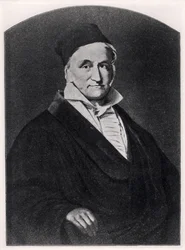Portrait of Carl Friedrich Gauss from Handbuch der Vermessungskunde published by Metzler in Stuttgart