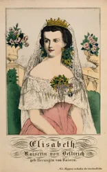 Portrait of Elizabeth of Bavaria, Empress of Austria, from Neuruppiner Bilderbogen, 1860