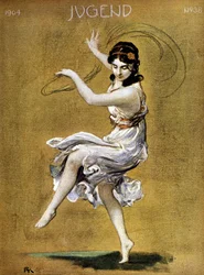 Portrait of Isadora Duncan dancing (American dancer of Irish origin)