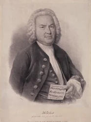 Portrait of Johann Sebastian Bach engraved by F.G. Schlick