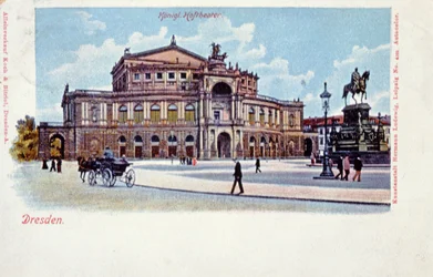 Postcard depicting the Semper Opera House, Dresden, c.1900