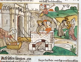 Rescue of Moses, Scene in the Bible of Nuremberg