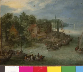 River Landscape with Landing, 1603