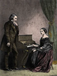 Robert and Clara Schumann, German musicians