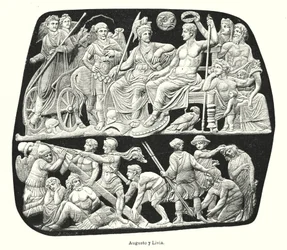 Roman Emperor Augustus and his third wife, Livia