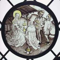 Roundel with Adoration of the Magi