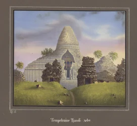Ruin of the Temple Tjandi-Sebu, Pl.II from Topographischer und Naturwissenschaftlicher Atlas zur Reise durch Java, by Dr.Fr.Junghuhn, Magdeburg 1845