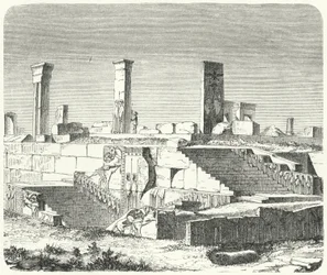 Ruins of the Palace of Xerxes at Persepolis (engraving)