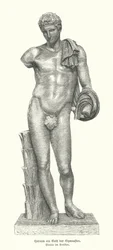 Statue of the Ancient Greek God Hermes as the God of Gymnasts