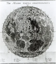 Surface of the Moon, illustration from Selenotopographische Fragmente by Johann Hieronymus Schroeter, published in 1791