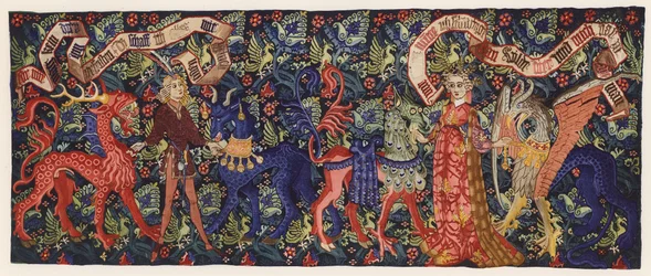 Tapestry Depicting Two Lovers and Mythical Creatures, Basel, c.1480