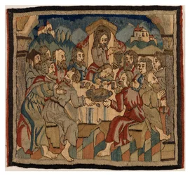 Tapestry panel with scenes from the Passion from an antependium, from Upper Rhineland