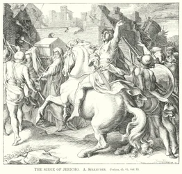 The Siege of Jericho, Joshua, ch vi, ver 13 (engraving)