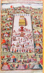 The Tribes of Israel Reunited around the Ark of the Covenant in the Sinai Desert, after the Exodus from Egypt, c.1630