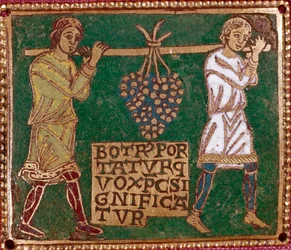 The Return of Joshua and Caleb with a Huge Bunch of Grapes from the Land of Canaan