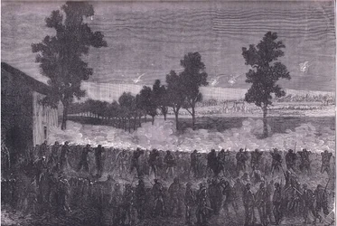The sortie of Cachan, Cassells History of the War between France and Germany published by Cassell and Company Limited, c.1890