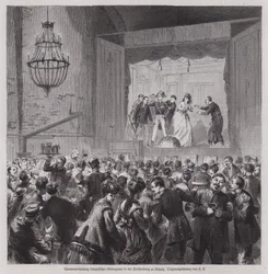 Theatrical Performance by French Prisoners from the Franco-Prussian War in the Pleissenburg, Leipzig, Germany