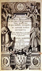 Title page of Opera Omnia of Robert Bellarmine, edition published in Cologne in 1620