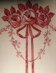 Toilet set with Jugendstil floral decoration (detail)