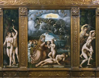 Triptych of the Creation, Adam and Eve, Creation of Eve, Expulsion from Paradise