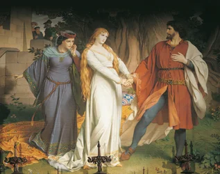 Tristan and Isolde meet in secret for the last time, but their meeting is betrayed and King Mark wounds Tristan with a poisoned spear