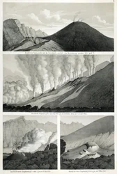 View of Mount Somma and Mount Vesuvius, seen from the West from the observatory, 27th April 1855