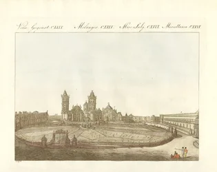 View of the Grand Plaza of Mexico-City in America