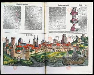 View of the town of Cologne, from the Chronicle of Nuremberg by Hartmann Schedel, 1493