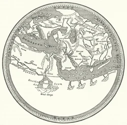 World map of the Arab geographer and cartographer Muhammad al-Idrisi