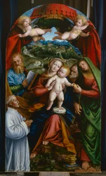 Madonna and Child and St Martha, St James, St Joseph and a donor, c.1543