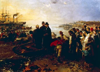 Boarding of the Thousand at Quarto, circa 1860
