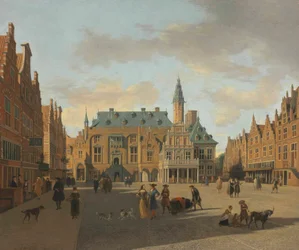The Grote Markt and Town Hall, Haarlem, Seen from the East