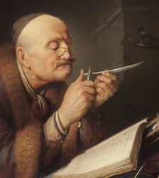 Scholar Sharpening His Quill