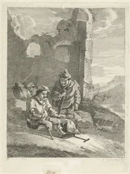 Four Figures by a Ruin
