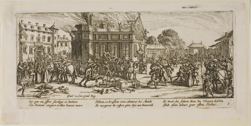 Destruction of a Convent, plate six from The Large Miseries of War