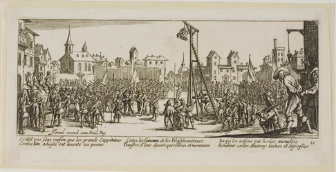 The Strappado, plate ten from The Large Miseries of War