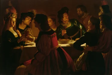 Feast Scene with a Young Married Couple