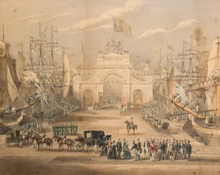 Reception of Queen Victoria, Prince Albert and Princess Royal at Dundee
