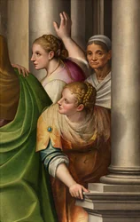 Altar of Visitation, Detail of the altarpiece, The Visitation of Mary to Cousin Elisabeth (detail)